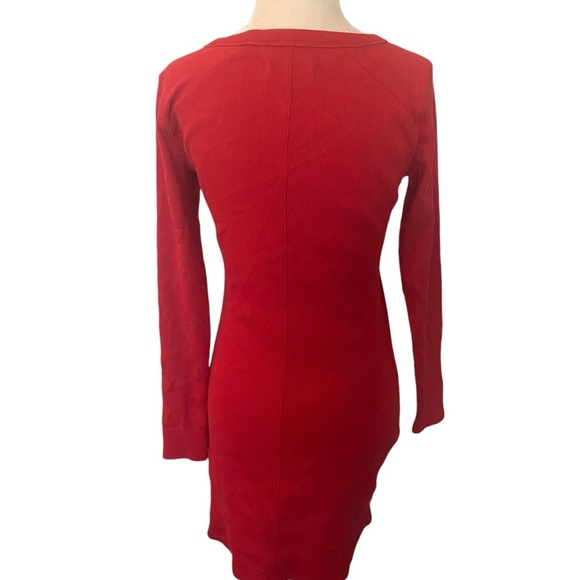 Everlane The Ribbed Red mini dress - Picture 4 of 13